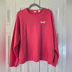Levi's Pink Crew Neck Sweater Vibrant Casual Fit XL